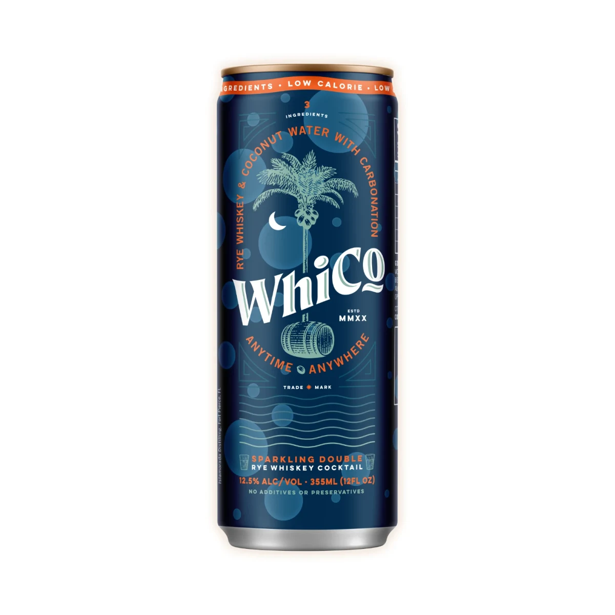 Whico Sparkling Rye Whiskey Coconut Water